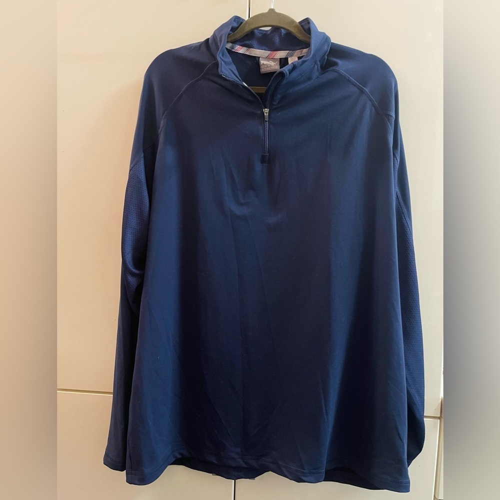 PUMA  Quarter Zip Athletic Pullover Navy Blue Shorts Sz XL
